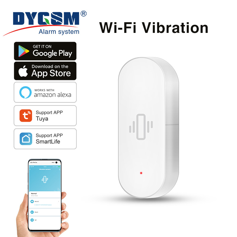 Home Security App - Sensor de vibración WiFi Tuya, detección