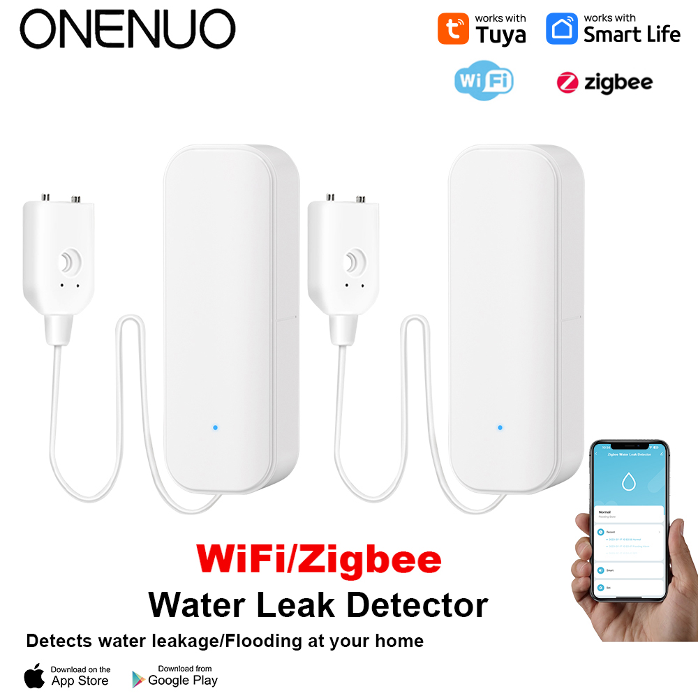 Home Security Upgrades - Sensor de agua WiFi/Zigbee, alarma de
