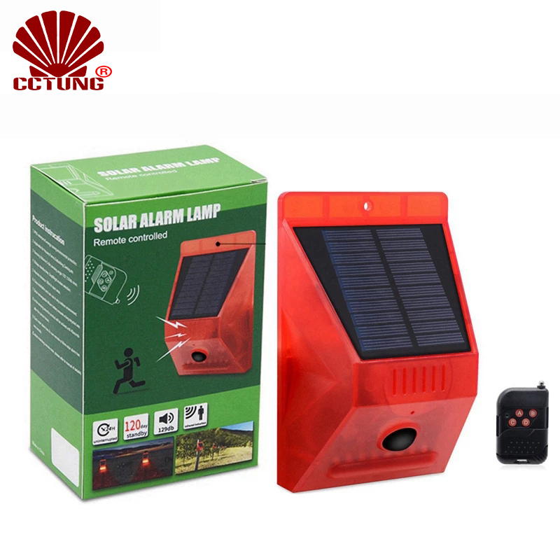 Home Security Yard Sensors - Lámpara de Alarma Solar con Sensor