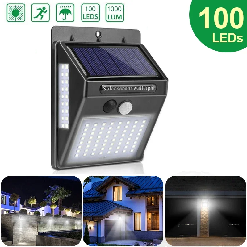 Home Security Yard Sensors - Lámpara Solar de Pared para Exteriores