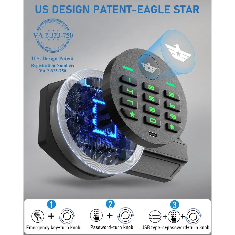 Caja Fuerte Digital Extra Gran - Home Security Keypad reseña y precio