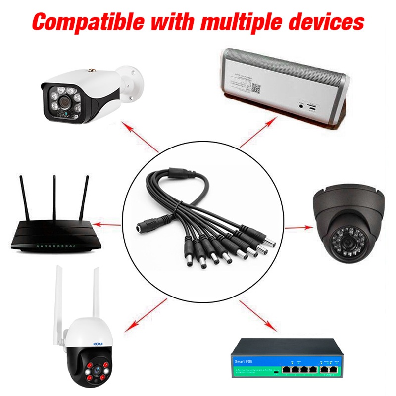 5,5x2,1mm 1 hembra a 2 4 8 mac - Home Security Tech reseña y precio