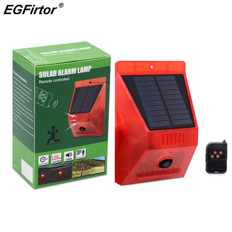 Lámpara de alarma Solar con Co - Home Security Yard Sensors reseña y precio