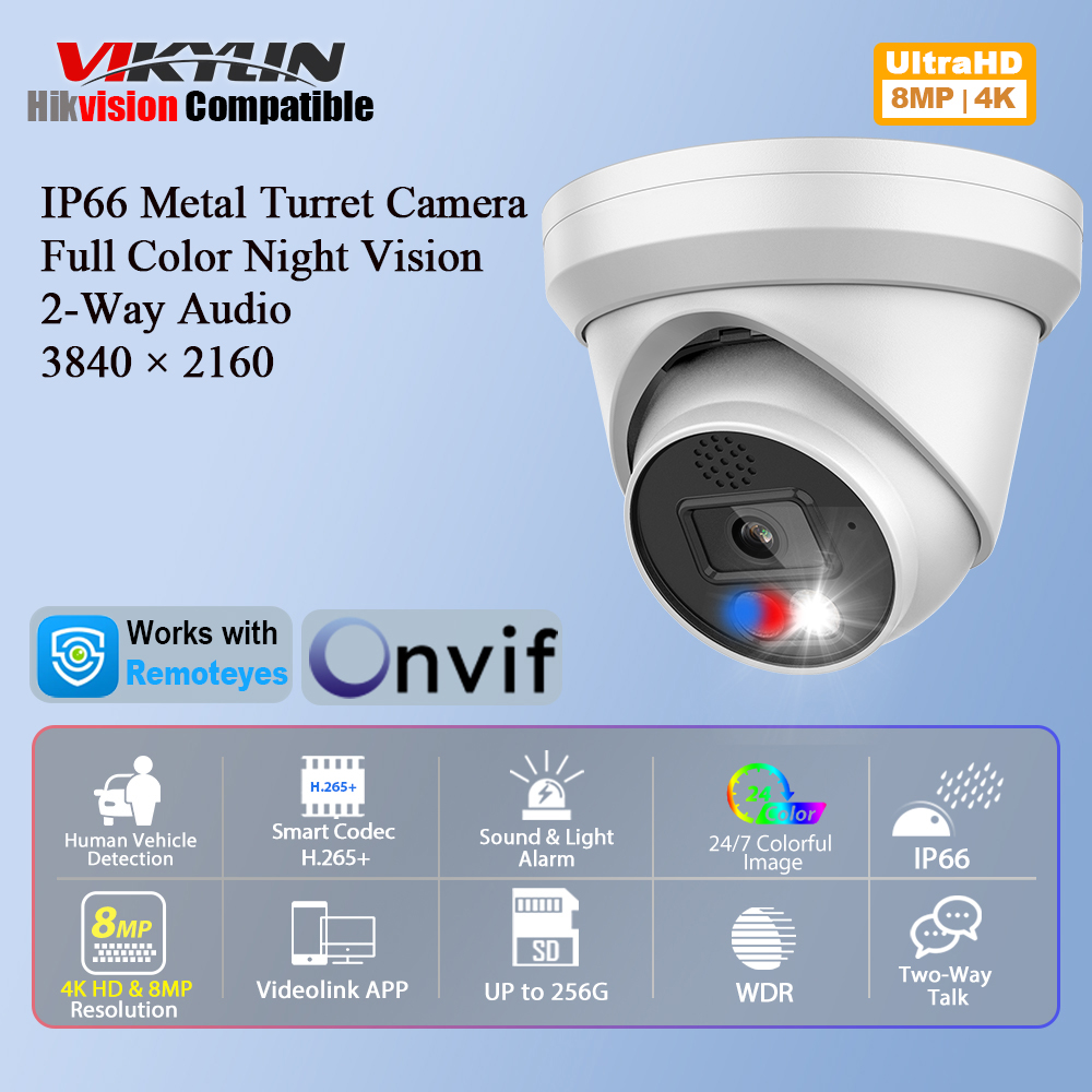 Cámara IP Vikylin 4K 8MP con A - Home Security Images reseña y precio