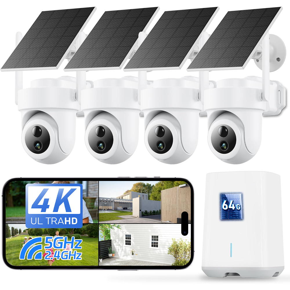 Sistema de Cámara Solar 4K de  - Home Security Systems With Cameras reseña y precio