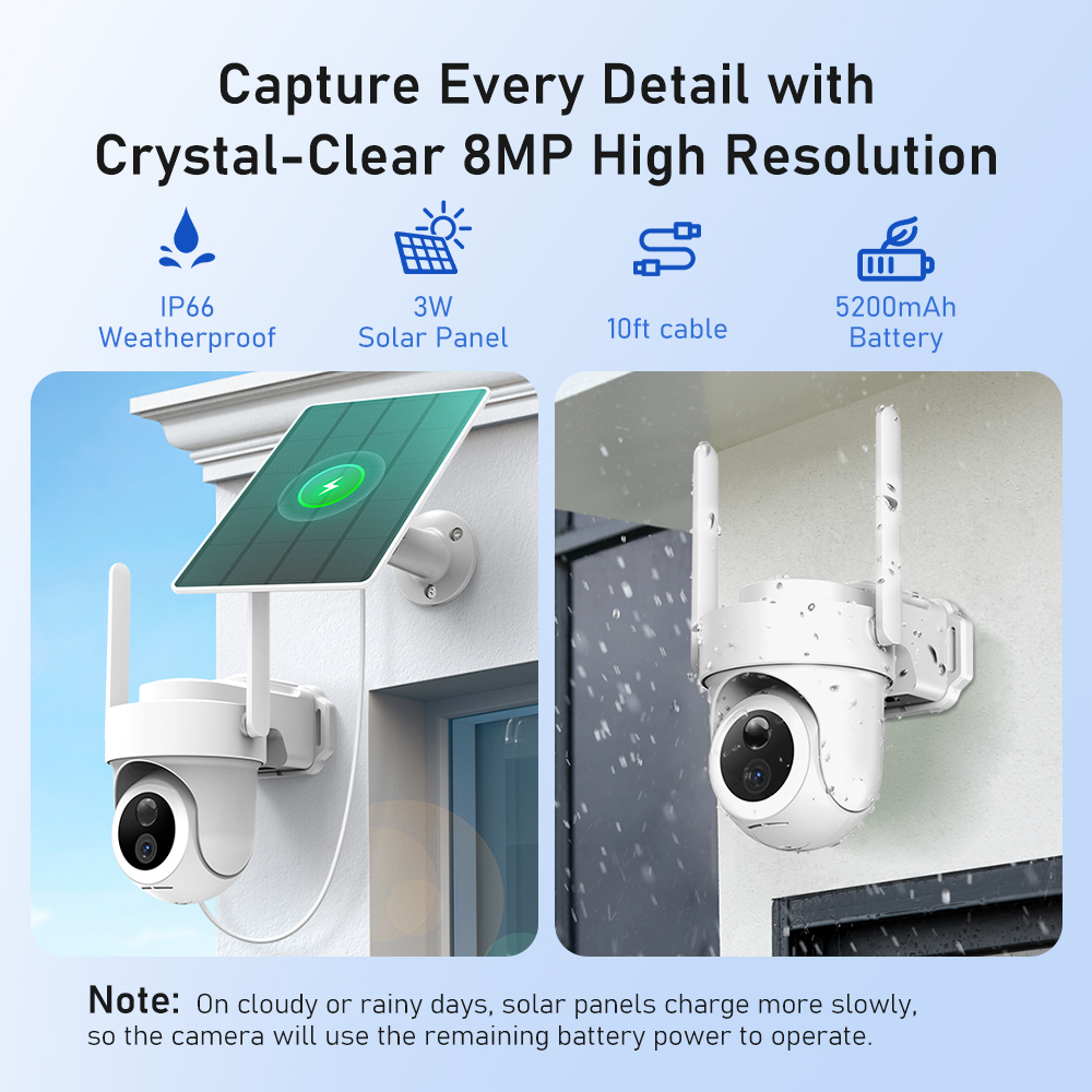 Sistema de Cámara Solar 4K de  - Home Security Systems With Cameras reseña y precio