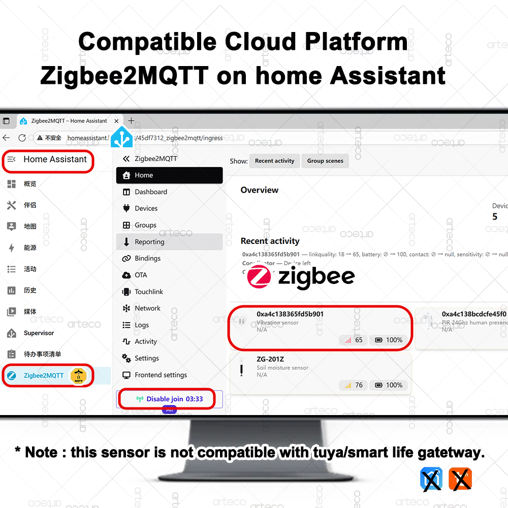 Sensor de vibración inteligent - Home Security And Monitoring reseña y precio