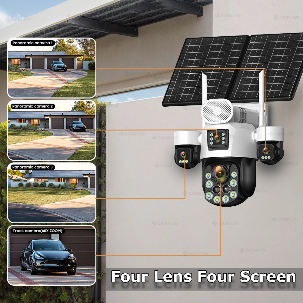 Cámara Exterior de 4 Lentes co - Home Security Upgrades reseña y precio