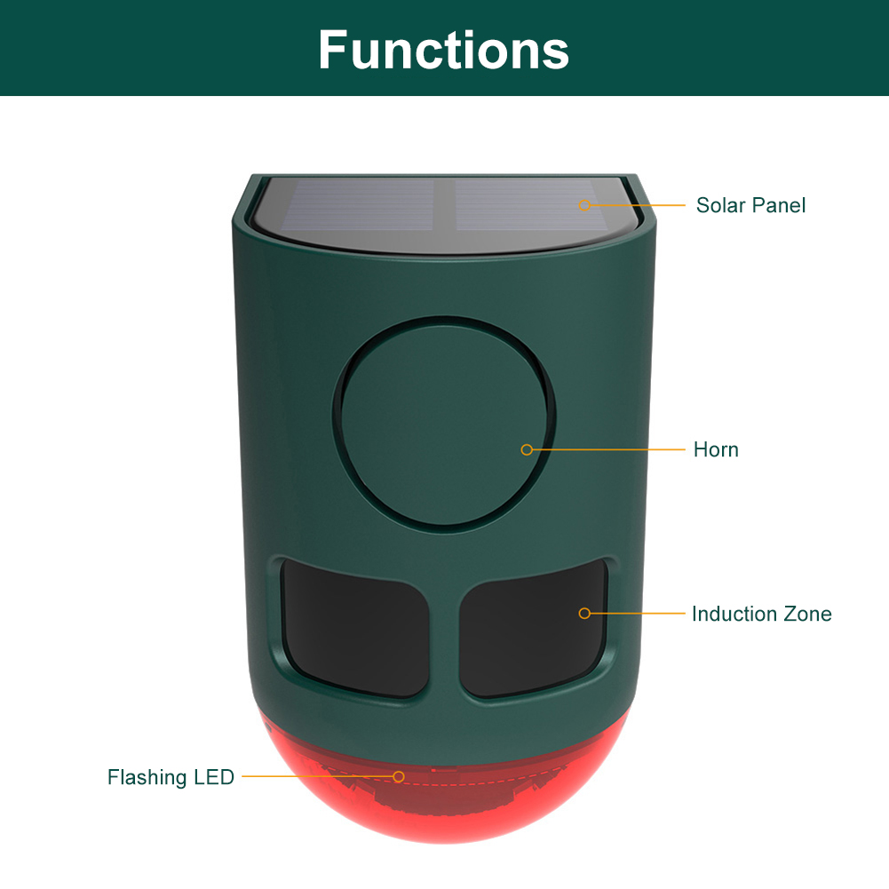 Alarma Solar con Sensor de Mov - Home Security Yard Sensors reseña y precio