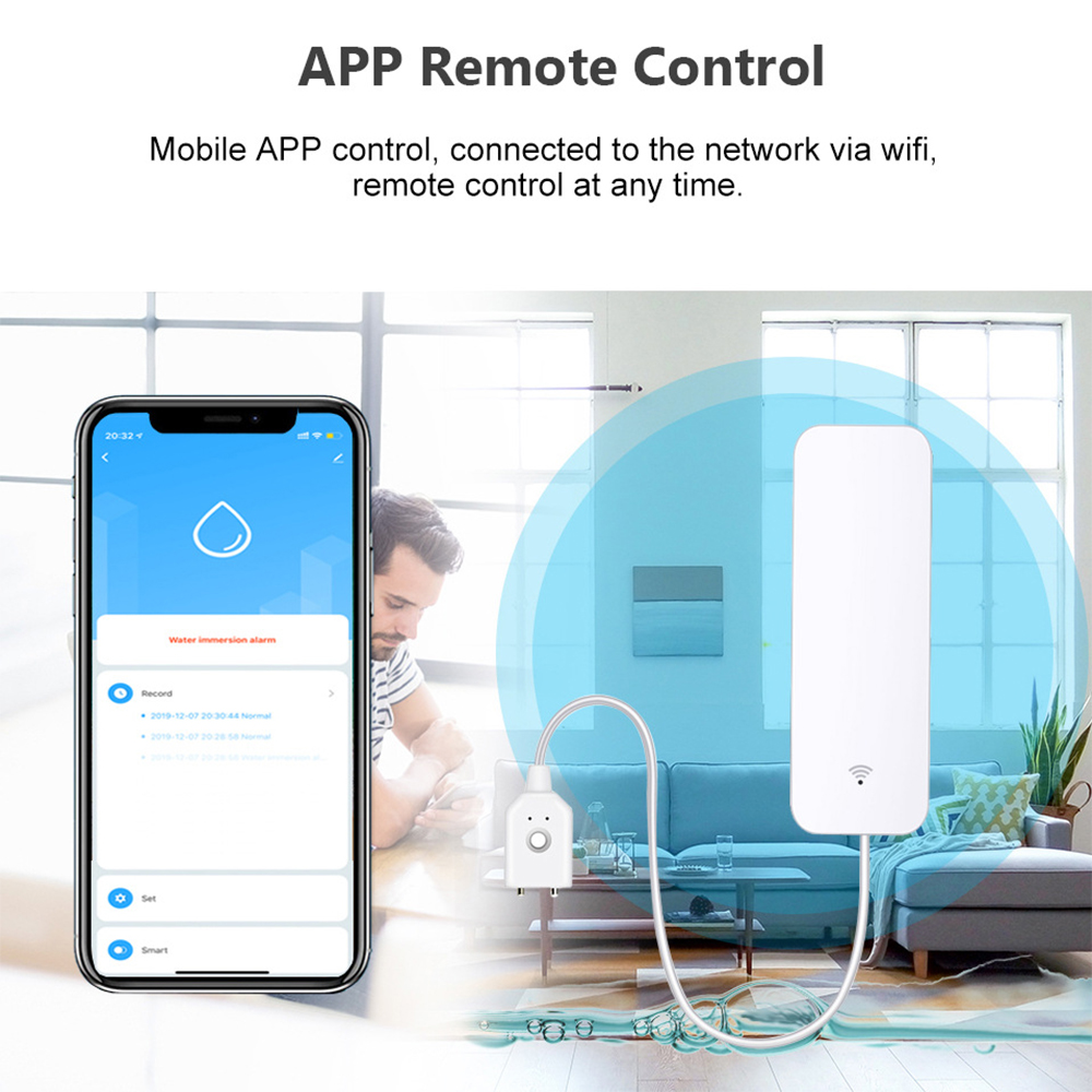 Sensor de fugas de agua WiFi T - Home Security Devices reseña y precio