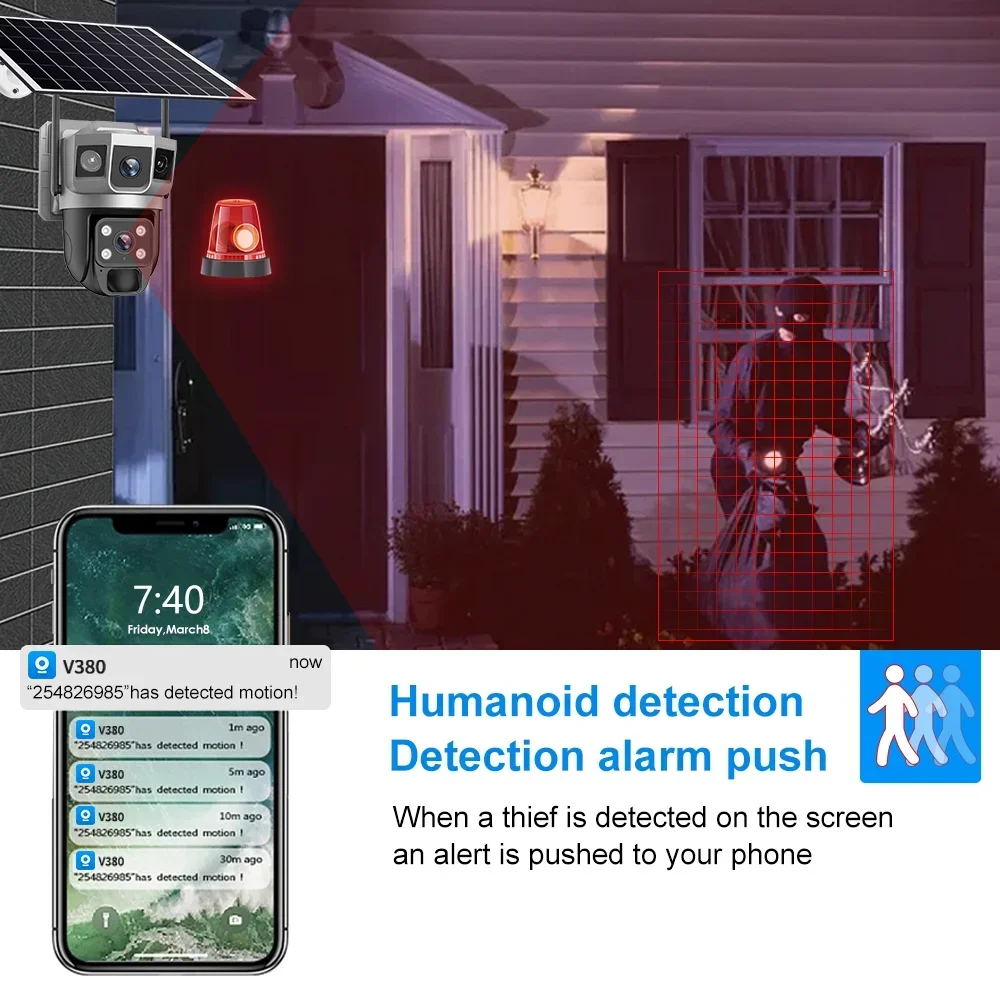 Cámara V380 4K con 3 Pantallas - Home Security Upgrades reseña y precio