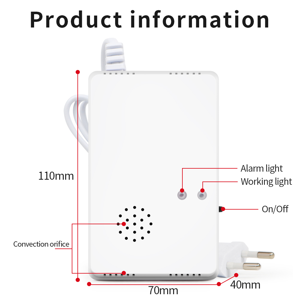 Sensor de alarma de Gas Combus - Home Security Kitchener reseña y precio