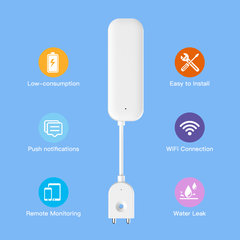 Tuya WiFi ZigBee Sensor de agu - Home Security Devices reseña y precio