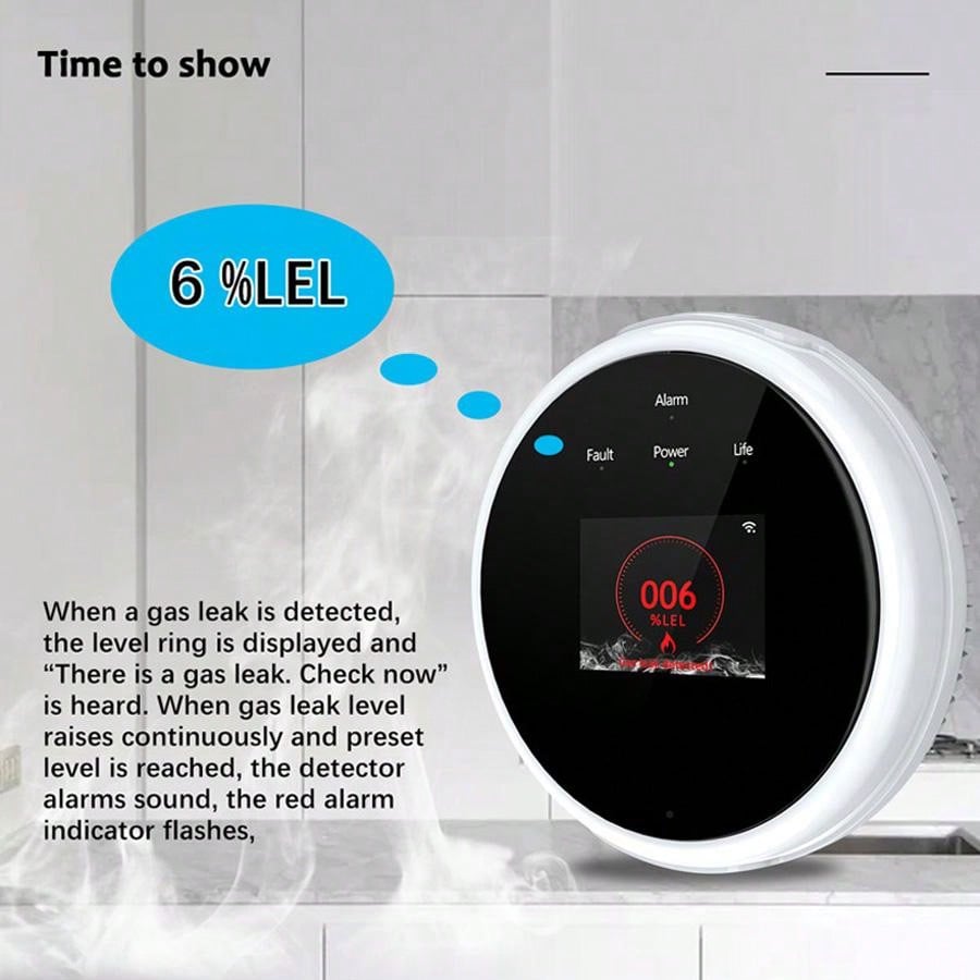 Sensor de alarma de gas WiFi 2 - Home Security Upgrades reseña y precio